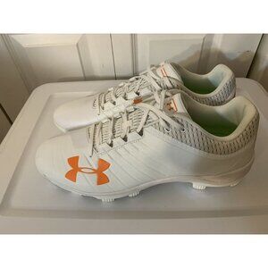 New Under Armour Cleats Rotational Traction Size 15 Armourguide White Orange Men